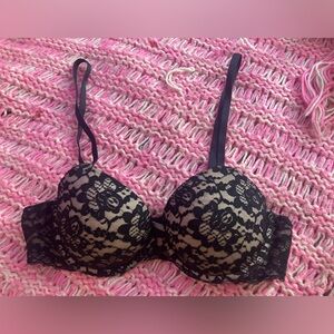 Black Lacey Padded Push-up Bra by Aerie / 34C